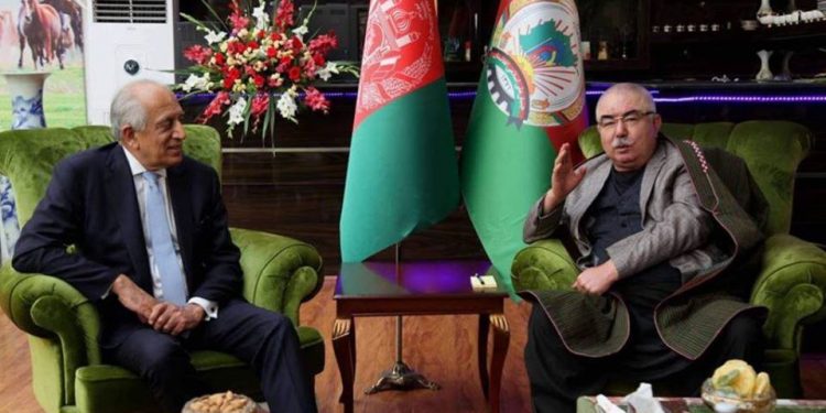 خلیلزاد په جوزجان کې له جنرال دوستم سره کتلي دي