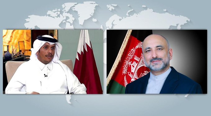 افغان او قطري چارواکو پر افغان سوله خبرې کړې دي
