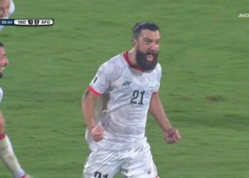 د افغانستان د فوټبال ملي لوبډلې هندوستان ته ماته ورکړه