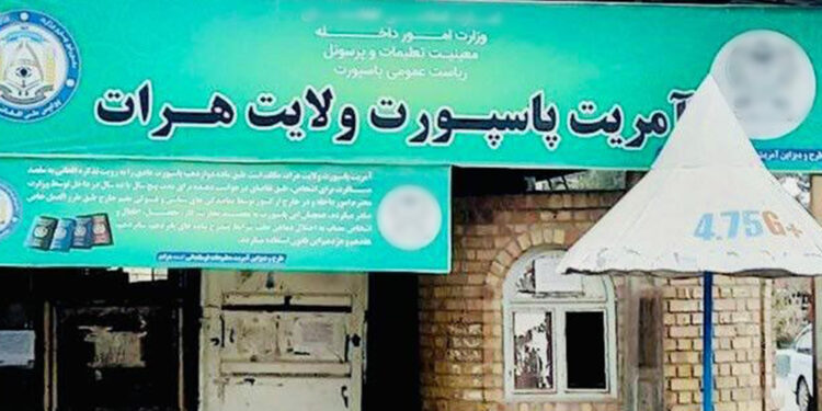 د هرات د پاسپورټ امريت ۸۵۰ میلیونه افغانۍ عوايد راټول کړي