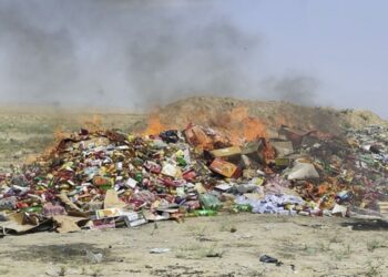 کندوز کې ۸ ټنه تاریخ تېره توکي سوځول شوي دي