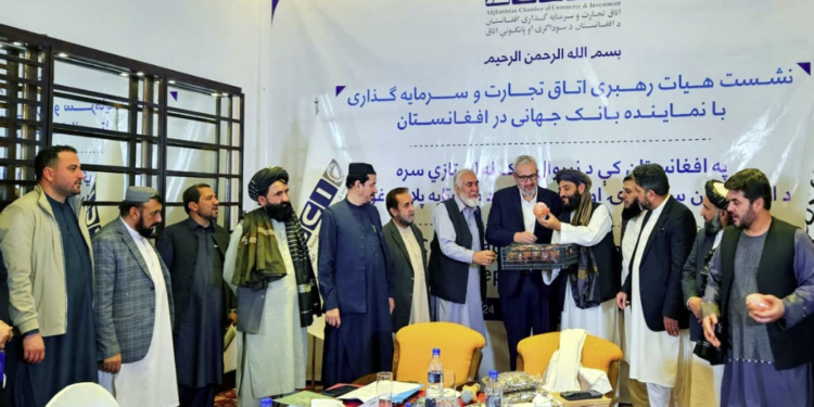 د سوداګرۍ او پانګونې خونې غړو د نړیوال بانک استازي سره کتلي