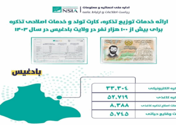 بادغیس؛ تېرکال څه باندې ۳۳ زره کسانو ته برېښنایي پېژندپانې وېشل شوې
