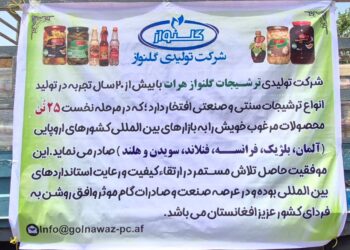 هرات کې تولید شوي ۲۵ ټنه اچار اروپايي هېوادونو ته صادر شول