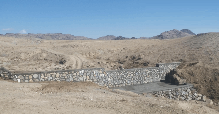 کندهار؛ په خاکریز ولسوالۍ کې د اوبو ۲ بندونه جوړ شوي