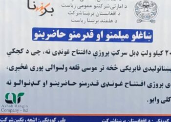 هلمند کې د کجکي او موسی قلعه ترمنځ د برېښنا غځولو چارې پیل شوې