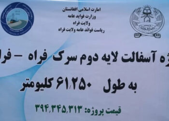 فراه کې د ۴۰۰ میلیونه افغانیو په لګښت یو شمېر پروژې پيل شوې