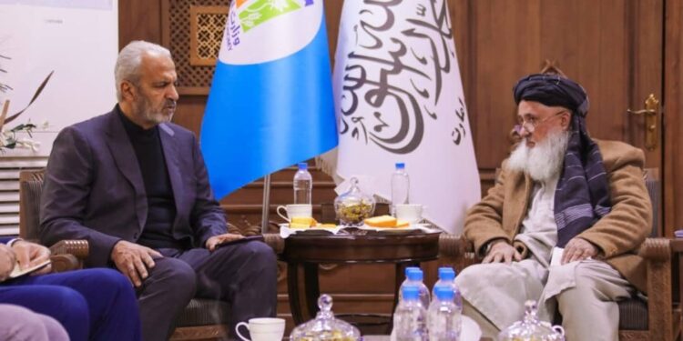 د اقتصاد وزیر کابل کې د ایران له سفیر سره کتلي دي