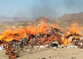 خوست؛ ۳۰ ټنه تاریختېره خوراکي توکي او درمل سوځول شوي