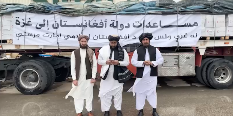 اسلامي امارت غزې ته ۵۳۰ ټنه اړینې مرستې واستولې